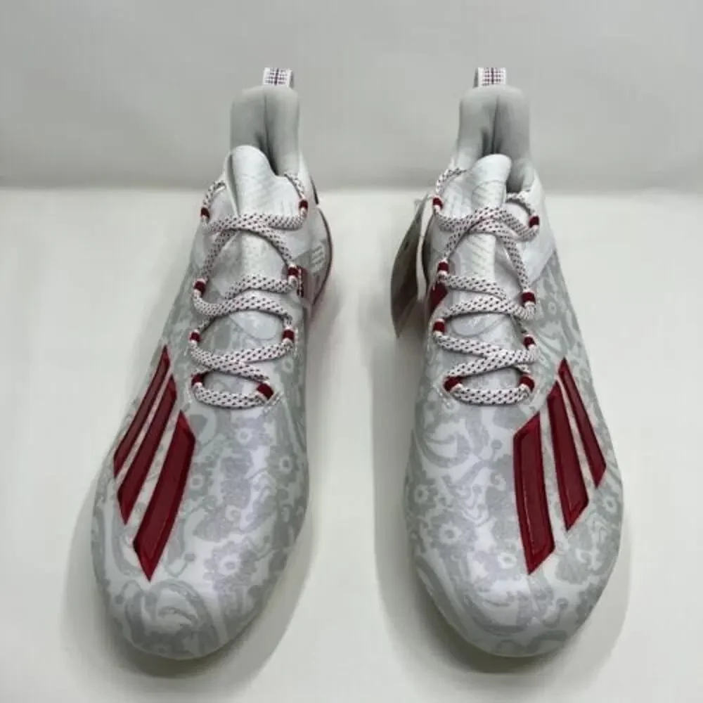 adidas Adizero Reign Young King Football Cleats FU6708 Mens Size 8 Red White